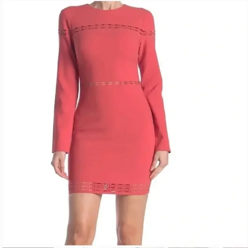 Likely Solace‎ Eyelet Cutout Coral Mini Dress NWOT